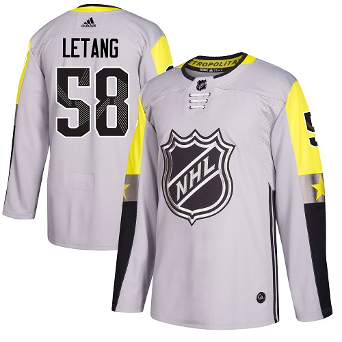 Adidas Men Pittsburgh Penguins #58 Kris Letang Gray 2018 All-Star NHL Jersey->pittsburgh penguins->NHL Jersey